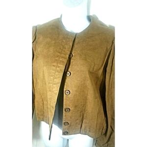Jerry Silverman 8 brown leather jacket vintage